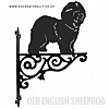 Old English Sheepdog Ornate Wall Bracket